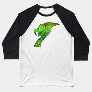 Green Teen Dragon Baseball T-Shirt